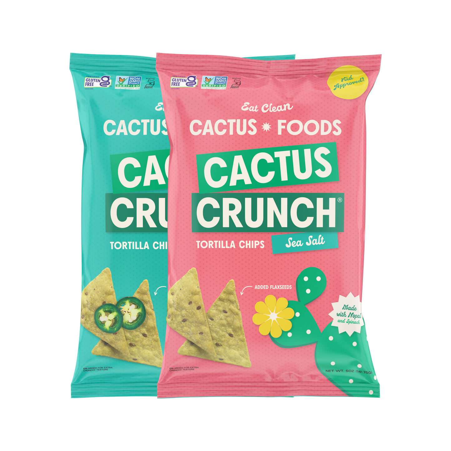 Cactus Crunch Tortilla Chips - Combo Bundle (4 Pack) 5oz. Bags
