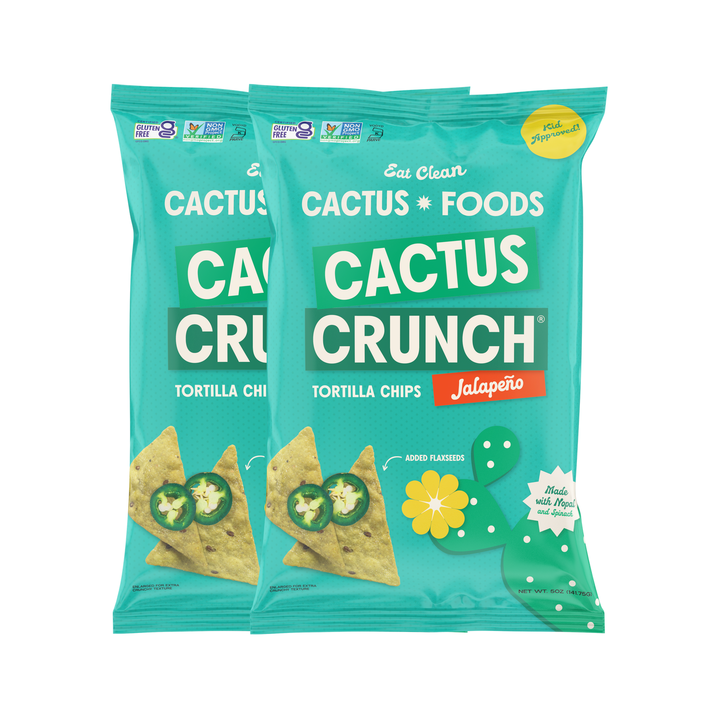 Cactus Crunch Tortilla Chips - Jalapeño Bundle (4 Pack) 5oz. Bags