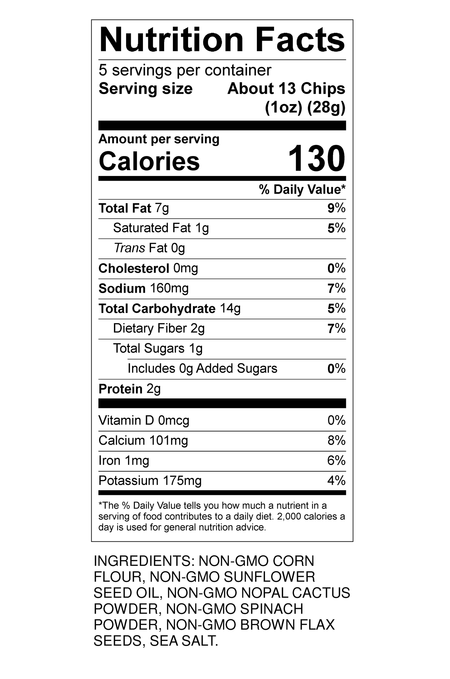 Cactus Crunch Tortilla Chips - Sea Salt Bundle (4 Pack) 5oz. Bags