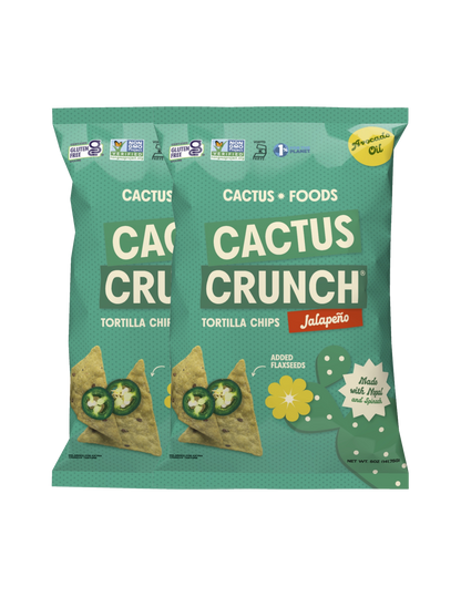 Cactus Crunch Tortilla Chips Made with Avocado Oil — Jalapeño (4 Pack) 5oz. Bags