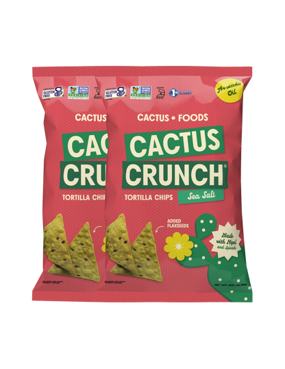 Cactus Crunch Tortilla Chips Made with Avocado Oil — Sea Salt (4 Pack) 5oz. Bags