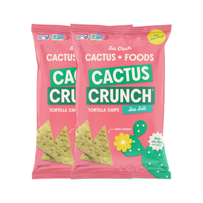 Cactus Crunch Tortilla Chips - Sea Salt Bundle (4 Pack) 5oz. Bags