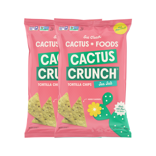 Cactus Crunch Tortilla Chips - Sea Salt Bundle (4 Pack) 5oz. Bags
